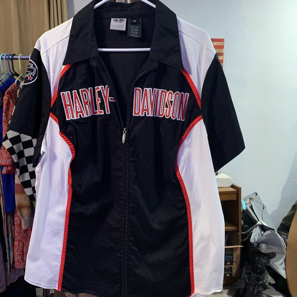 Harley-Davidson Black Cotton Blend Shirt